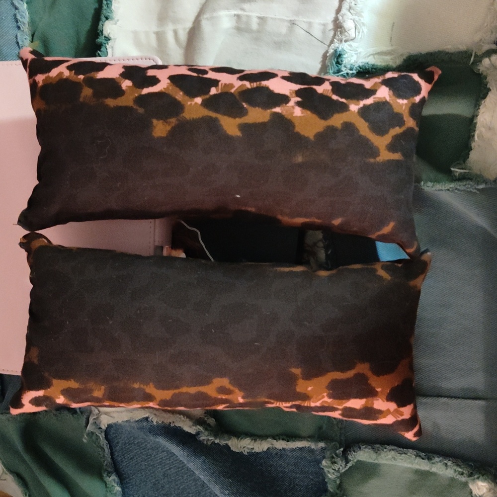 Leopard Print Boot Pillows 11" By 5" - Picture 2 of 2